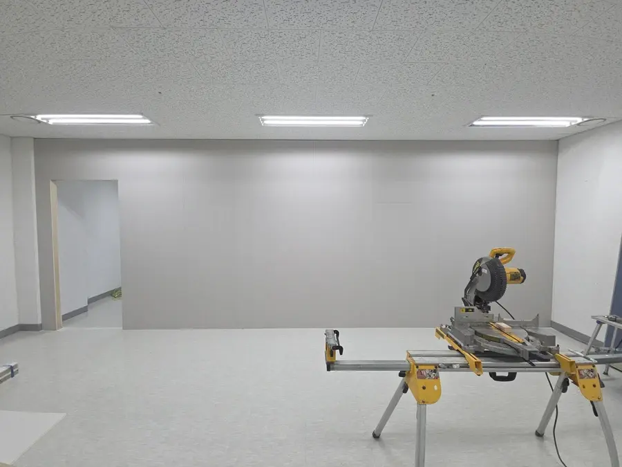 가양동 사무실 공간 분리 가벽 설치 가벽 공사 현장 5/6번째 공정 사진